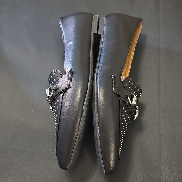 BRAND NEW REPORT RENDER LOAFERS WITH SILVER DETAILING DESIGN FLAT - Picture 12 of 15